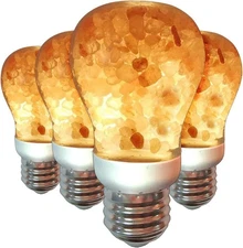 Natural Pink Salt LED Light Bulb, 60 Watt Equivalent Night Light, 4 Count