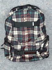 Burton Backpack Plaid Black Multicolor 18x15x7 Snowboard Skateboard School