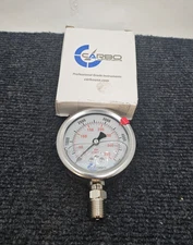 CARBO L25-SSL-5.0K: 2-1/2" Pressure Gauge Stainless Steel Case Liquid Filled