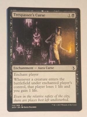 Trespasser's Curse 112 Amonkhet Magic: The Gathering Common LP