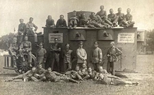 ORIGINAL! POST WWI GERMAN FREIKORPS EPP w/PANZERAUTO MÜNCHEN 1919 PHOTO POSTCARD