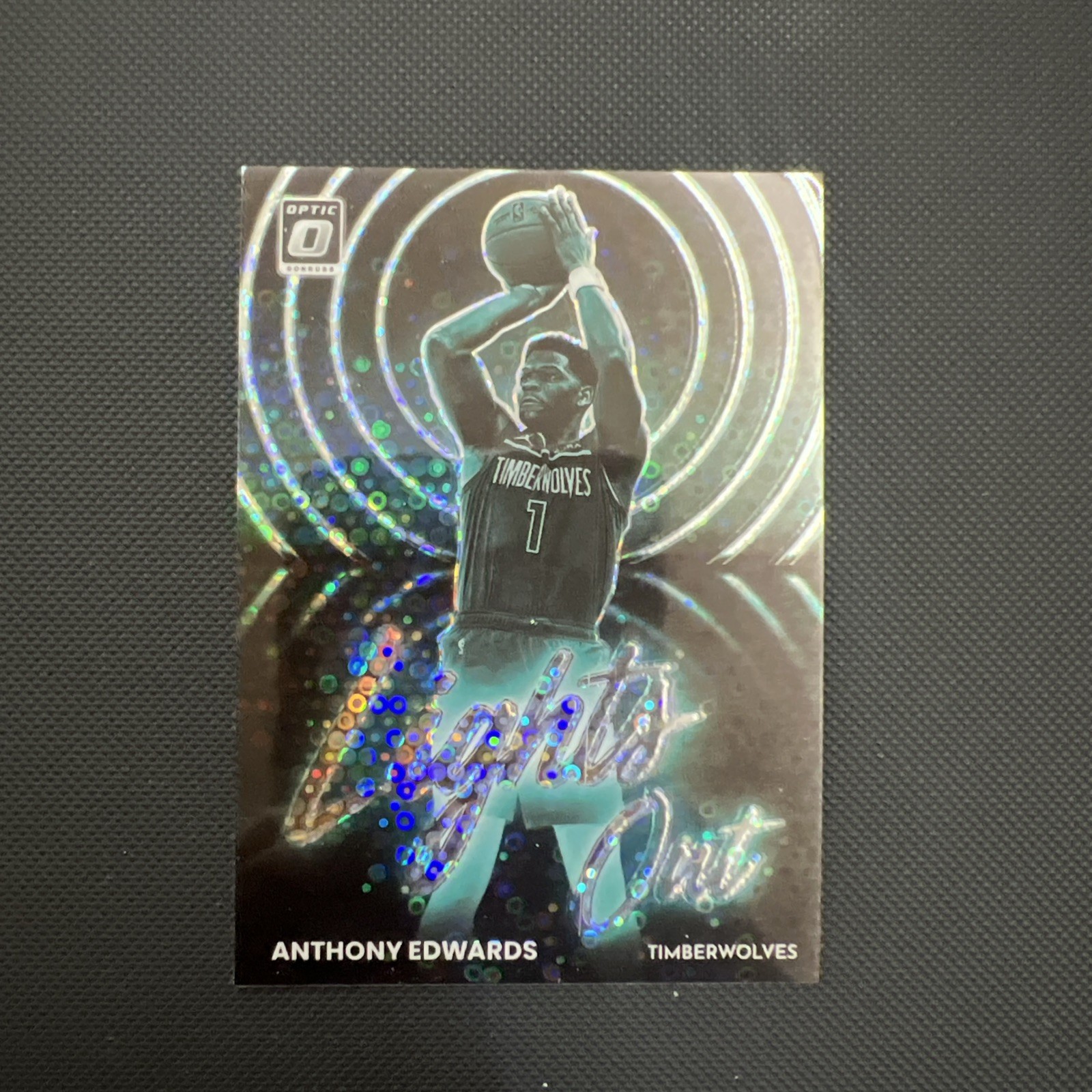 2022-23 Panini Donruss Optic - Lights Out Anthony Edwards #12 Holo Prizm