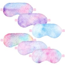 Cuffbow 6 Pack Plush Sleep Mask Set, Cute Plush Eye Masks for Sleeping, Soft ...