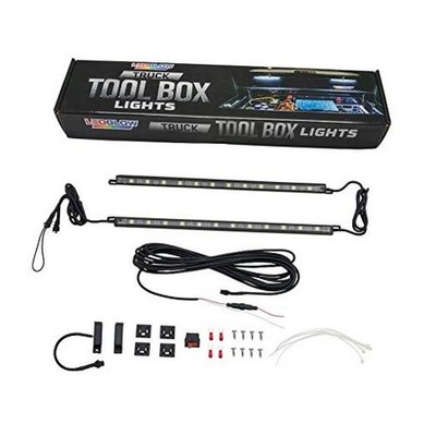  2pc White Truck Tool Box LED Lighting Kit for Work & Utility Trucks - 