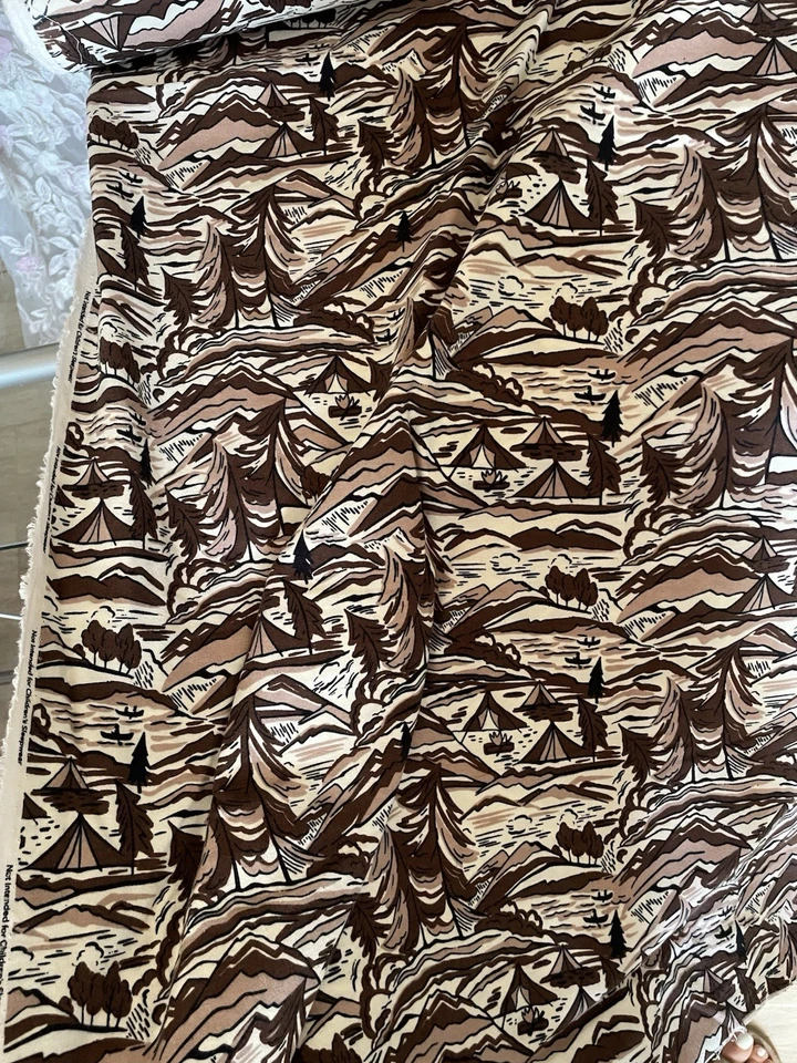 Tela de franela súper acurrucada Wildness marrón-10 yardas 1 pieza 100 % algodón, 42’’ W Foto 2 de 4