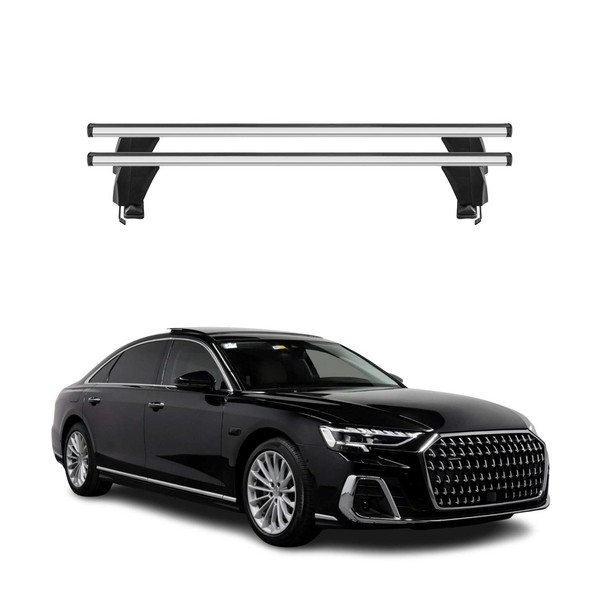 Menabo DachträGer GrundtäGer FüR Audi A8 Limo 2018-2026 50Kg Alu Silber 2 Tlg-image