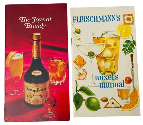 THE JOYS OF BRANDY & FLEISCHMANN’S MIXERS MANUAL￼ RARE BOOKLETS MCM ADVERTISING