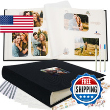 Vienrose 12"x12" Scrapbook Photo Album w/ Writing Space, 50 Pages, DIY Kit
