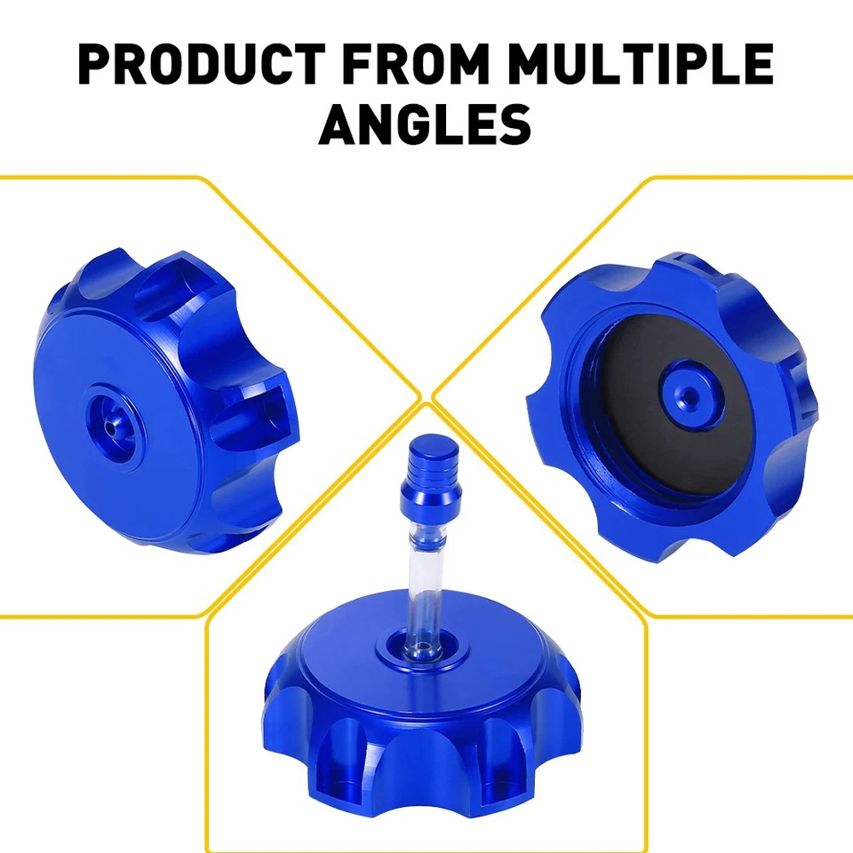 Blue Fuel Gas Tank Cap Valve Vent Air Breather Pit Tube Dirt Bike Motorcycle ATV - Image 2 of 4