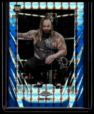 2026 Topps Chrome WWE #1 The Rock Blue Geometric Refractor #/150