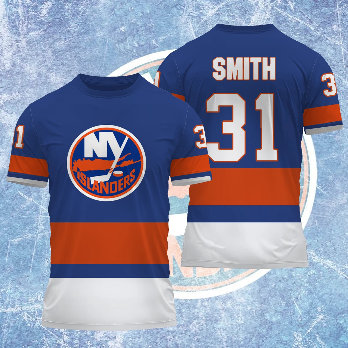 B.Smith #31 New York Island Name & Number Player AOP Gift Fan Made