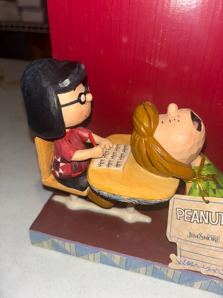 Jim Shore Peanuts Marcie Peppermint Patty School Days 4049416 RARE READ G3D - Image 2 of 4