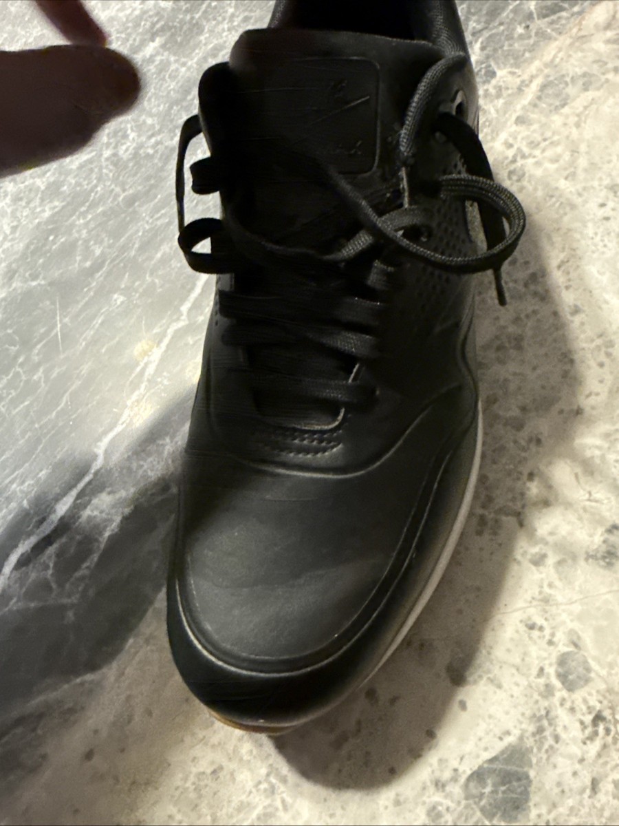 Nike Air Max 1 AQ0863-001 Men\'s Size 10 Black Leather Spikeless Golf Shoes Used Nike | Shoes | Nike Air Max Golf Spike Less Black Shoe  main image 2