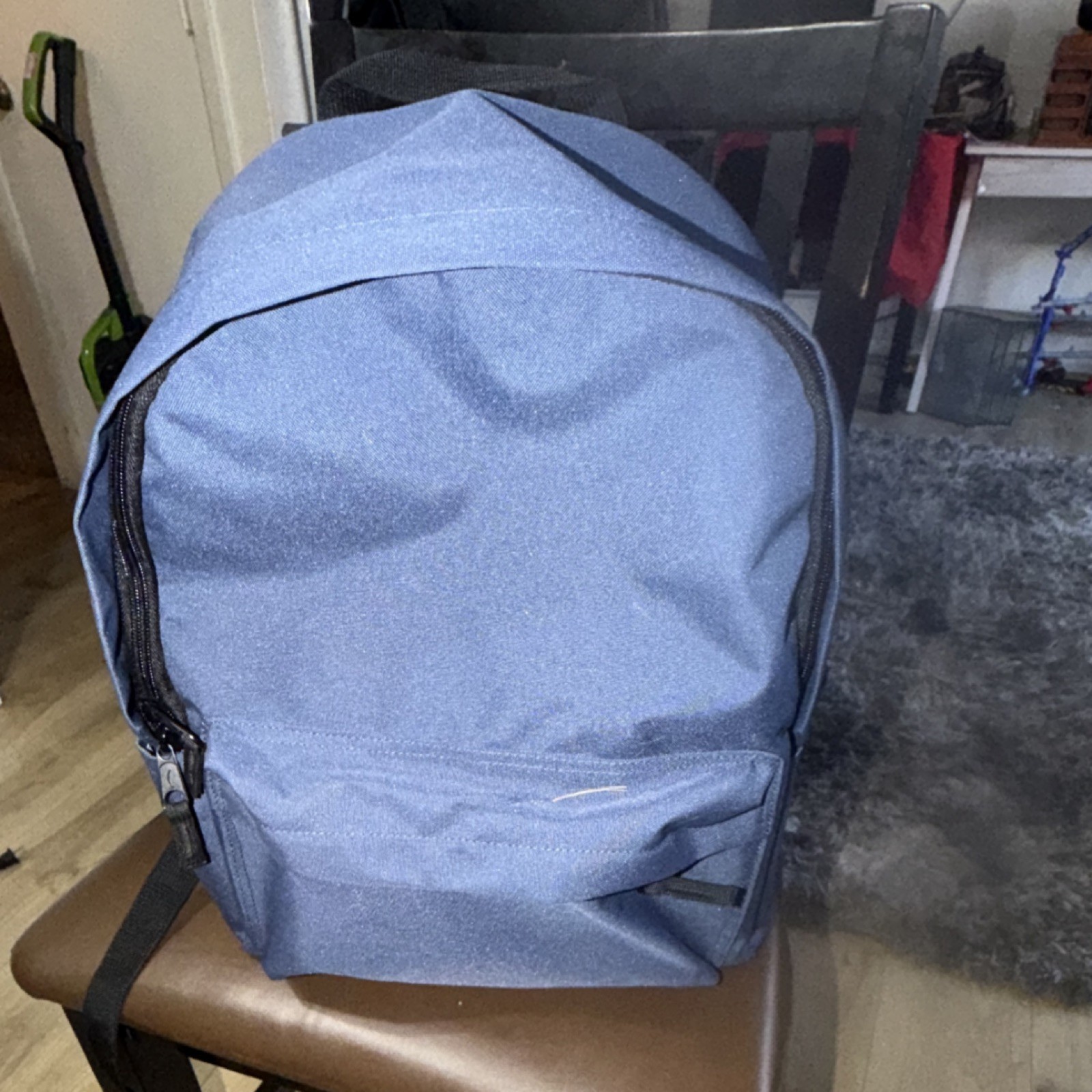 Amazon Basics Blue Black Backpack Zip Closure Adj… - image 1