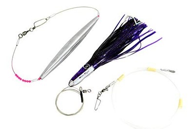 High Speed Wahoo Lures - Wahoo Clippers (Purple, Rigged with Trolling Weight)