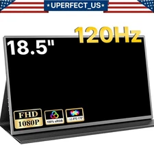 UPERFECT 18.5" 120Hz Monitor 1080P FHD LCD Display HDMI IPS Panel w/Folding Case