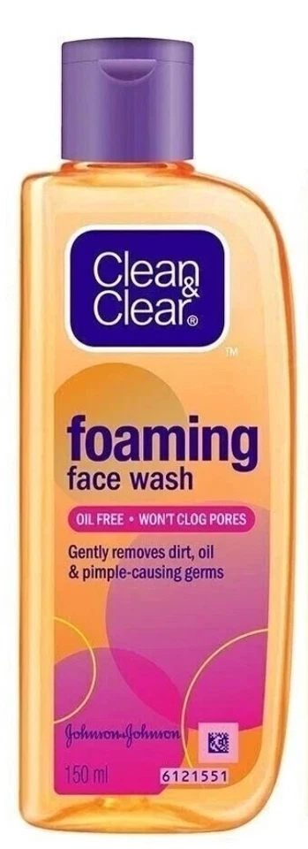 6 X Clean & Clear Foaming Face Wash 150mL Oil-Free Anti-Acne Gently Cleans Skin - image 3 of 3