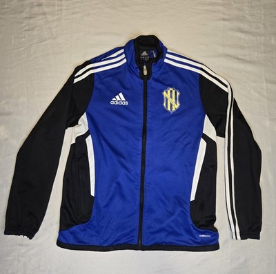 Adidas ClimaCool Track Jacket Full Zip Youth Large Classics Crest Blue Black Wht