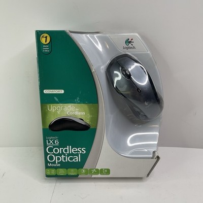 New Sealed Logitech LX6 Cordless Optical Mouse NIB Vintage 00s Office Supply s