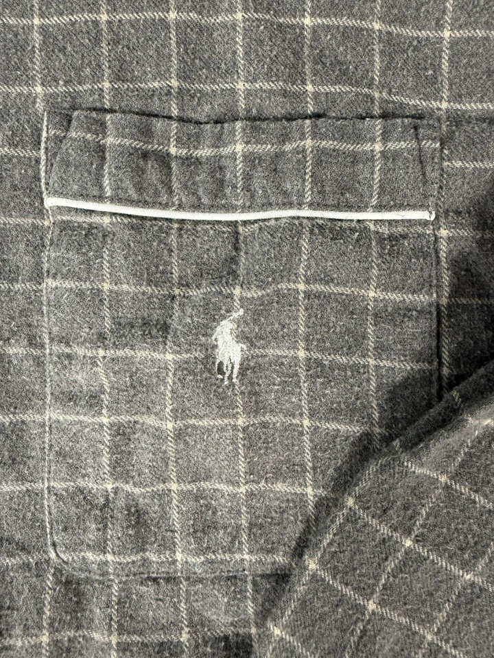 Polo Ralph Lauren Ropa de Dormir Para Hombre Gris Cuadros Pijama Conjunto Top XL Parte Inferior M 32-34 Foto 4 de 4