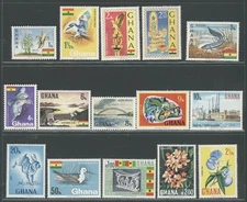 1967 Ghana, Stanley Gibbons No. 460-74, Set of 15 Values, MNH**
