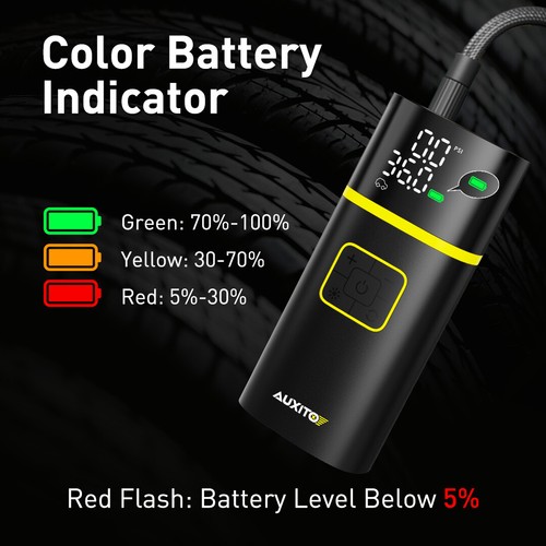Auto Reifen Kabellos Inflator Digital USB Wiederaufladbar Luft Reifen Kompressor Pumpe 12V - Bild 12 von 20