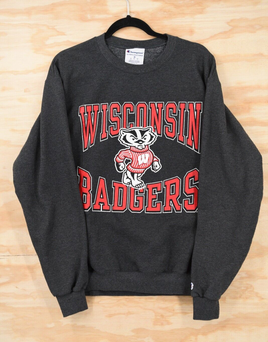 Wisconsin Badgers Champion Bucky Badger Sweatshirt Mens Medium