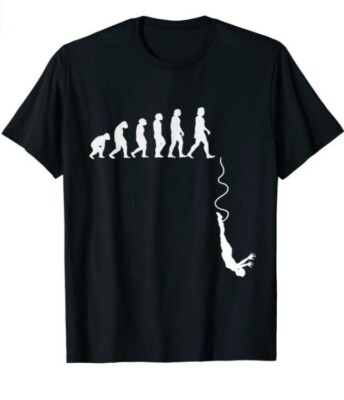 Bungee Jumping Evolution T-Shirt lustiges Adrenalin Bungee shirt | NEU S-XXXL
