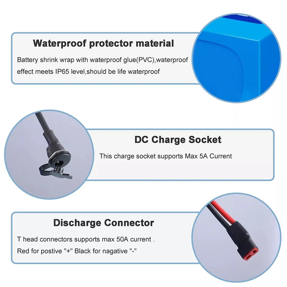 Batería 36V Ebike 36V 10Ah Bicicleta Eléctrica Litio Li-ion Batería para Scooter Foto 4 de 4