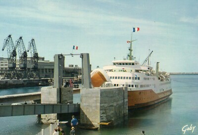 Thoresen Autofähren VIKING I in Cherbourg Jungfernjahre frühe Farben RAR 