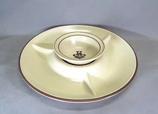PFALTZGRAFF VILLAGE  STONEWARE ROUND CHIP AND DIP SET WITH CENTER DIP BOWL