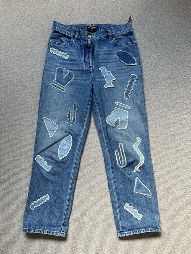 Chanel women blue boyfriend jeans Size 38 UK 10
