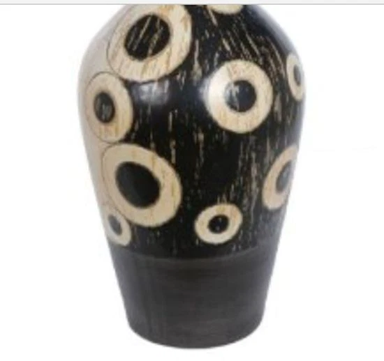 Privilege International Circles Bottle Style Decorative Vase 8"x8"x 15.5" #34219 - Image 3 of 4
