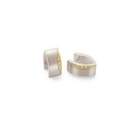 Boccia Schmuck Ohrstecker Paar Titan Teil-Goldplattiert 05002-04 Bicolor M Stein