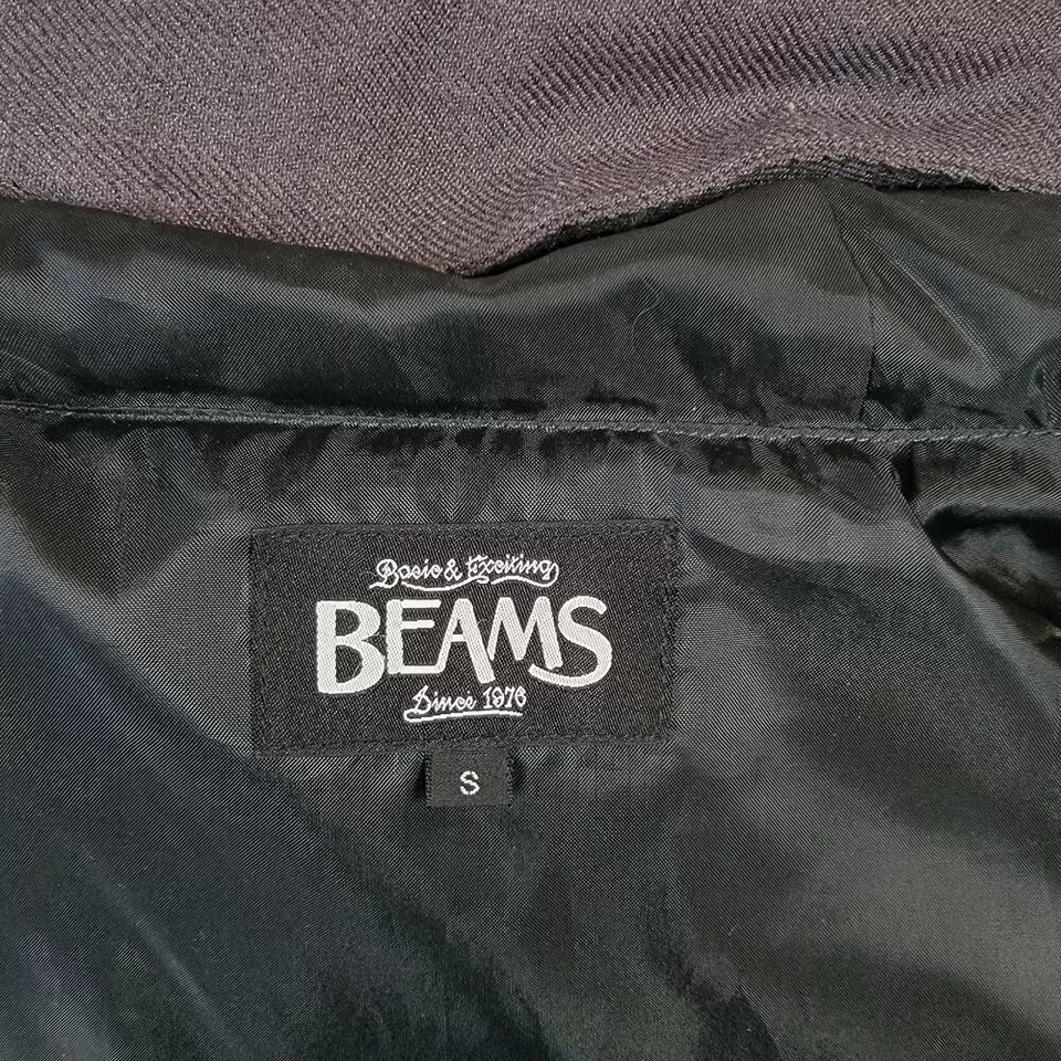 BEAMS Wool Blend Down Jacket Sz S (Japan Sizing) Gray Puffer Japanese Streetwear - Image 3 of 4