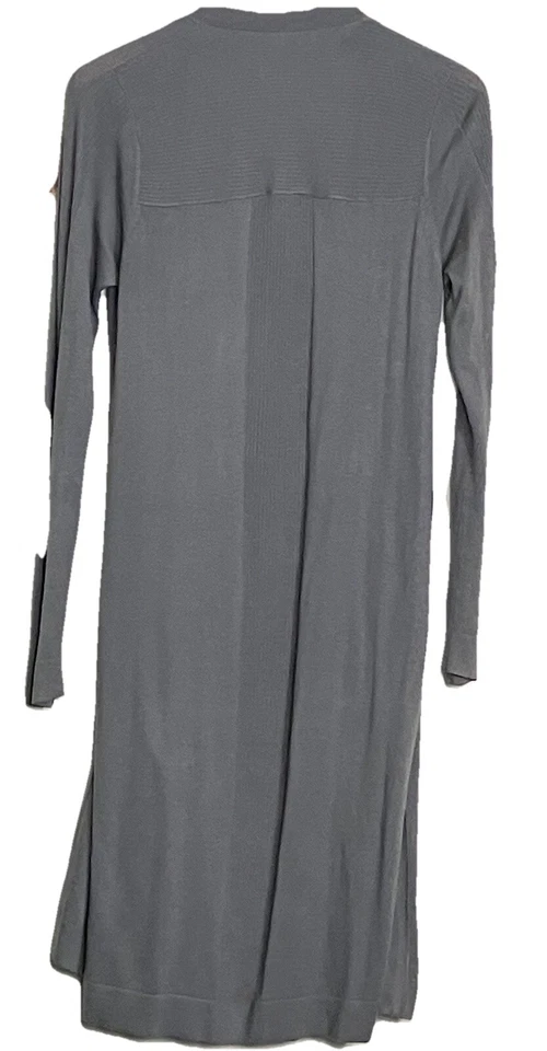 Cárdigan suéter Cullen Duster para mujer talla pequeña mezcla de seda gris ligero Foto 2 de 4