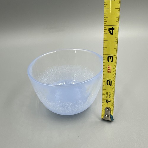 Small Glass Bowl Blue Iridescent 2 in - Picture 4 of 4