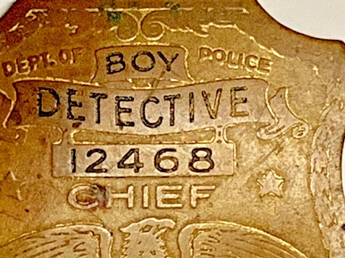 Boy Chief of Police Detective Badge 12468 Radio Promotion 1930s - Picture 2 of 4