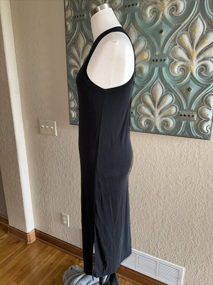 ●depound● Shirring sleeveless dress black DP2435OP006MBBFR SSOULM Women's Shirring Racerback Tank Maxi Dress with Plus