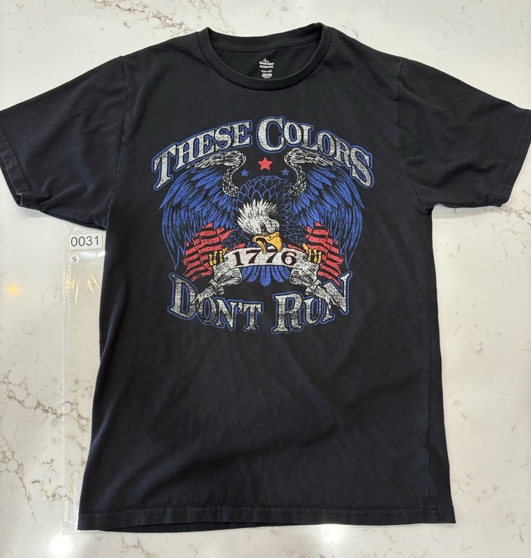 Celebrate Patriotic T Shirt - Black - Short Sleeve - Mens Size Small