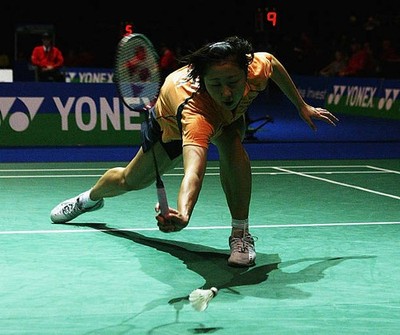 Mi Zhou of China at the Yonex All England Open Badminton Champions- Old Photo