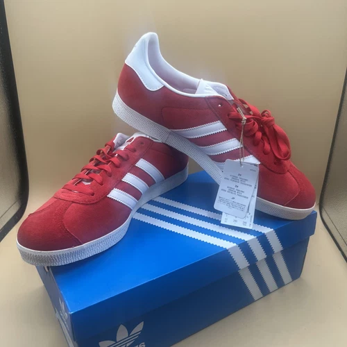 Taglia 11 Uomo Adidas Gazelle Scarlet Bianco