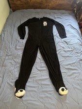 Nightmare Before Christmas Jack Skellington Adult Pajama One Piece LARGE Spooky