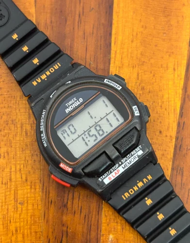 Vintage Timex Ironman Watch Women Digital LCD 8 Lap 1996 32mm New Battery