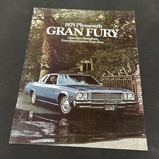 1975 Plymouth Gran Fury Brougham Sedan Sales Brochure Dealer Literature 1975 Plymouth Gran Fury Brougham Sedan Sales Brochure Dealer Literature