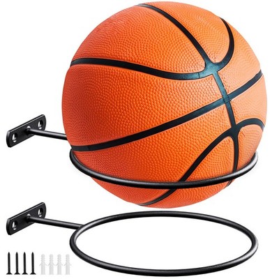2 Pack Wall Mounted Metal Sports Ball Rack Holder Display Storage Organizer