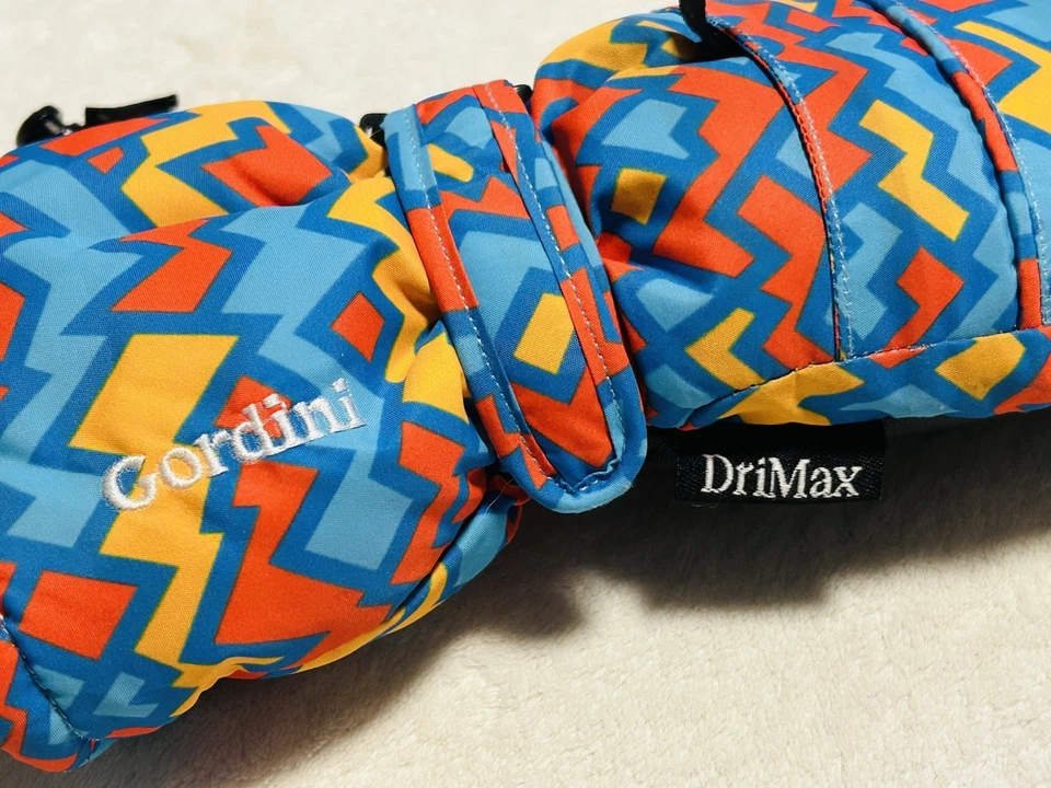 Guantes de manopla Gordini unisex-niño envolventes geo picos azul/naranja grandes Foto 4 de 4