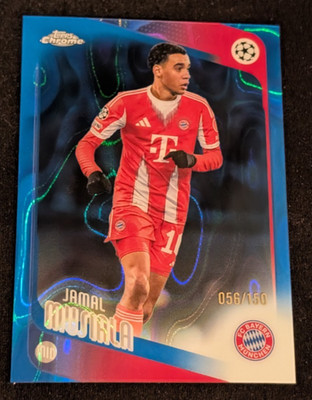    Jamal Musiala Blue Lava #130 2025 Topps Chrome UEFA Bayern Germany /150!