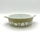 Vintage Pyrex No 471 Crazy Daisy Spring Blossom 1 Pt Green Casserole Dish No Lid