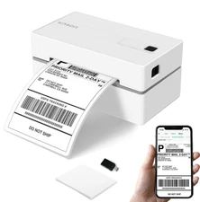 Bluetooth 4x6 Thermal Shipping Label Printer, Portable for iOS/Android/PC
